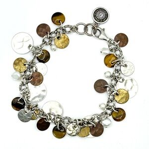Silpada Retired B1853 Sterling Silver Mixed Metals Cha Cha Bracelet